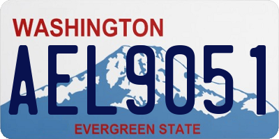 WA license plate AEL9051