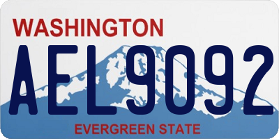 WA license plate AEL9092