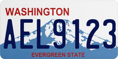 WA license plate AEL9123