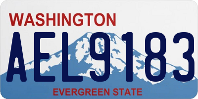 WA license plate AEL9183