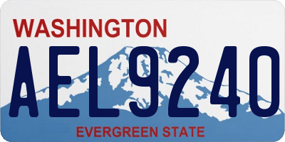 WA license plate AEL9240