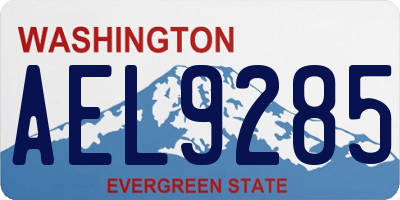 WA license plate AEL9285