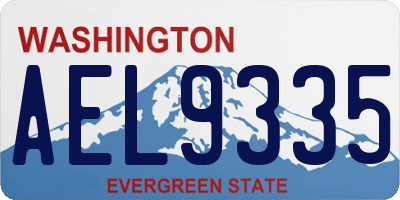 WA license plate AEL9335