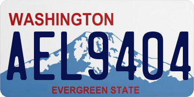 WA license plate AEL9404