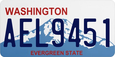WA license plate AEL9451