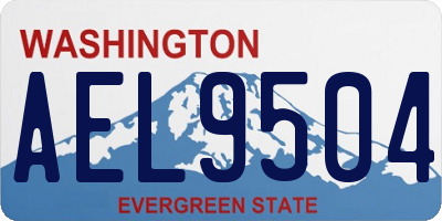 WA license plate AEL9504
