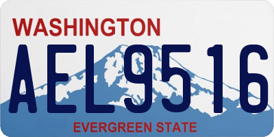 WA license plate AEL9516