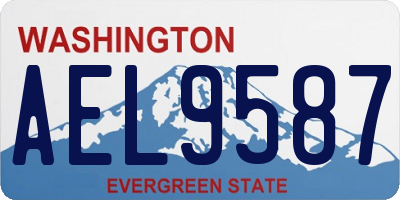 WA license plate AEL9587