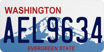 WA license plate AEL9634