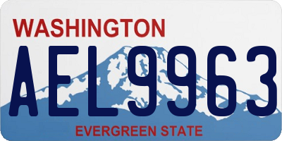 WA license plate AEL9963