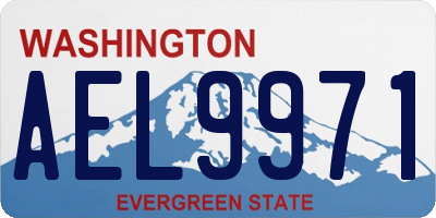 WA license plate AEL9971