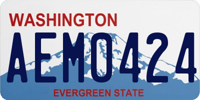 WA license plate AEM0424