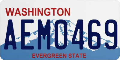 WA license plate AEM0469