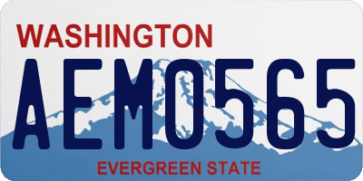 WA license plate AEM0565