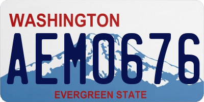 WA license plate AEM0676