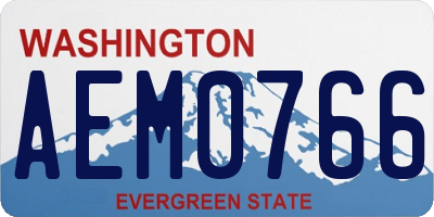 WA license plate AEM0766