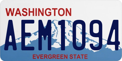 WA license plate AEM1094