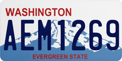WA license plate AEM1269