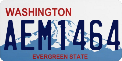 WA license plate AEM1464