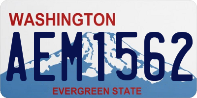 WA license plate AEM1562