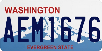 WA license plate AEM1676