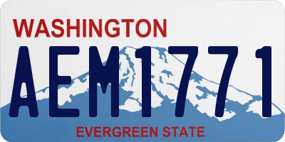 WA license plate AEM1771