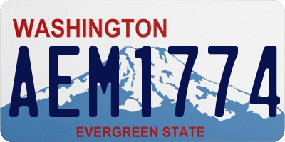 WA license plate AEM1774