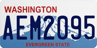 WA license plate AEM2095