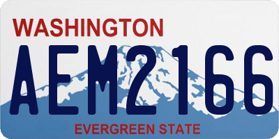 WA license plate AEM2166
