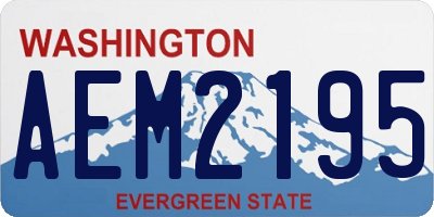 WA license plate AEM2195