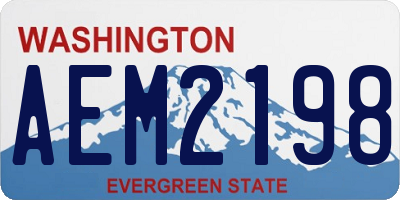 WA license plate AEM2198