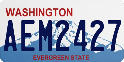 WA license plate AEM2427