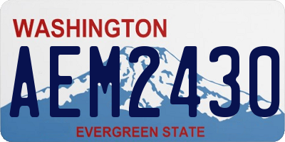 WA license plate AEM2430