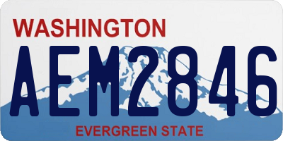 WA license plate AEM2846