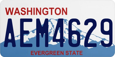 WA license plate AEM4629