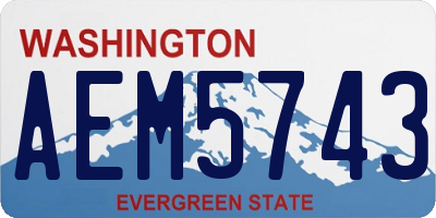 WA license plate AEM5743