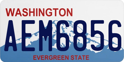 WA license plate AEM6856