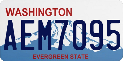 WA license plate AEM7095