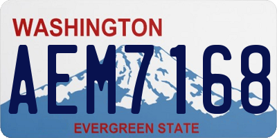 WA license plate AEM7168