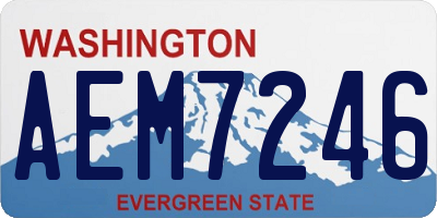 WA license plate AEM7246
