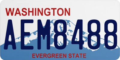 WA license plate AEM8488