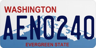 WA license plate AEN0240