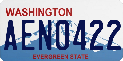 WA license plate AEN0422