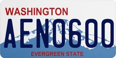 WA license plate AEN0600