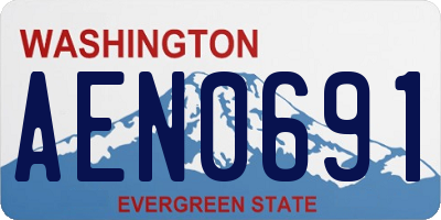 WA license plate AEN0691