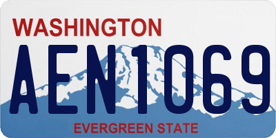WA license plate AEN1069