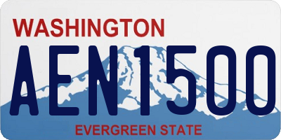 WA license plate AEN1500