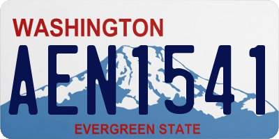 WA license plate AEN1541