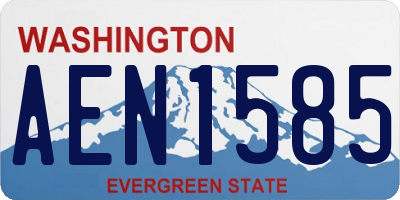 WA license plate AEN1585