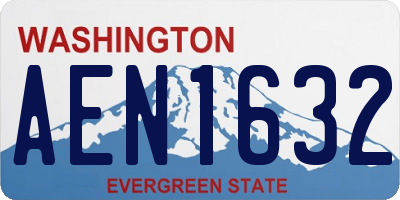 WA license plate AEN1632